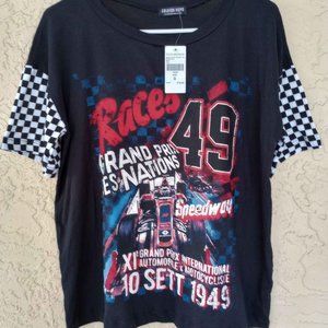 SIZE SMALL, NEW-GRAND PRIX T-SHIRT.